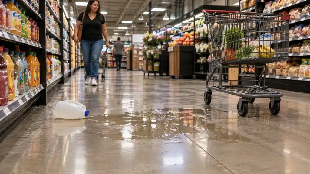 Caídas en Supermercados: Quién Es Responsable Por Pisos Mojados