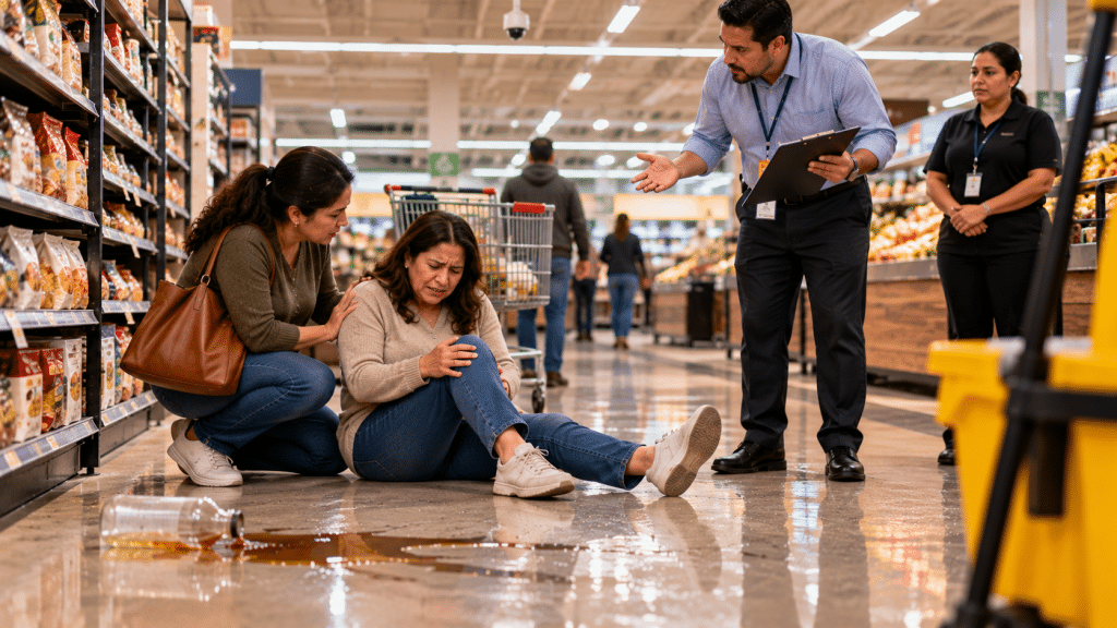 Por Qué las Tiendas Culpan a la Víctima en Casos de Resbalón y Caída