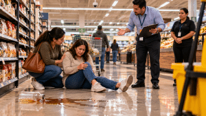 Por Qué las Tiendas Culpan a la Víctima en Casos de Resbalón y Caída